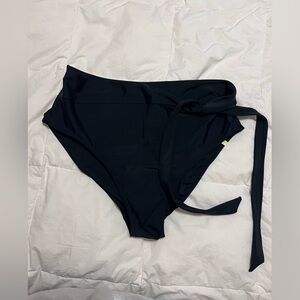 Summersalt Black Tie-Detail Bikini Bottoms side tie